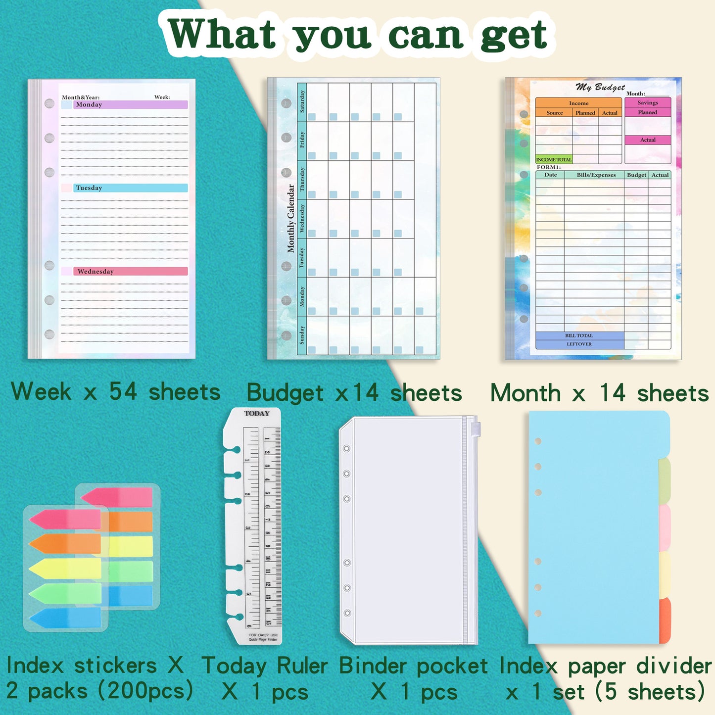 Budget Planner Inserts A6